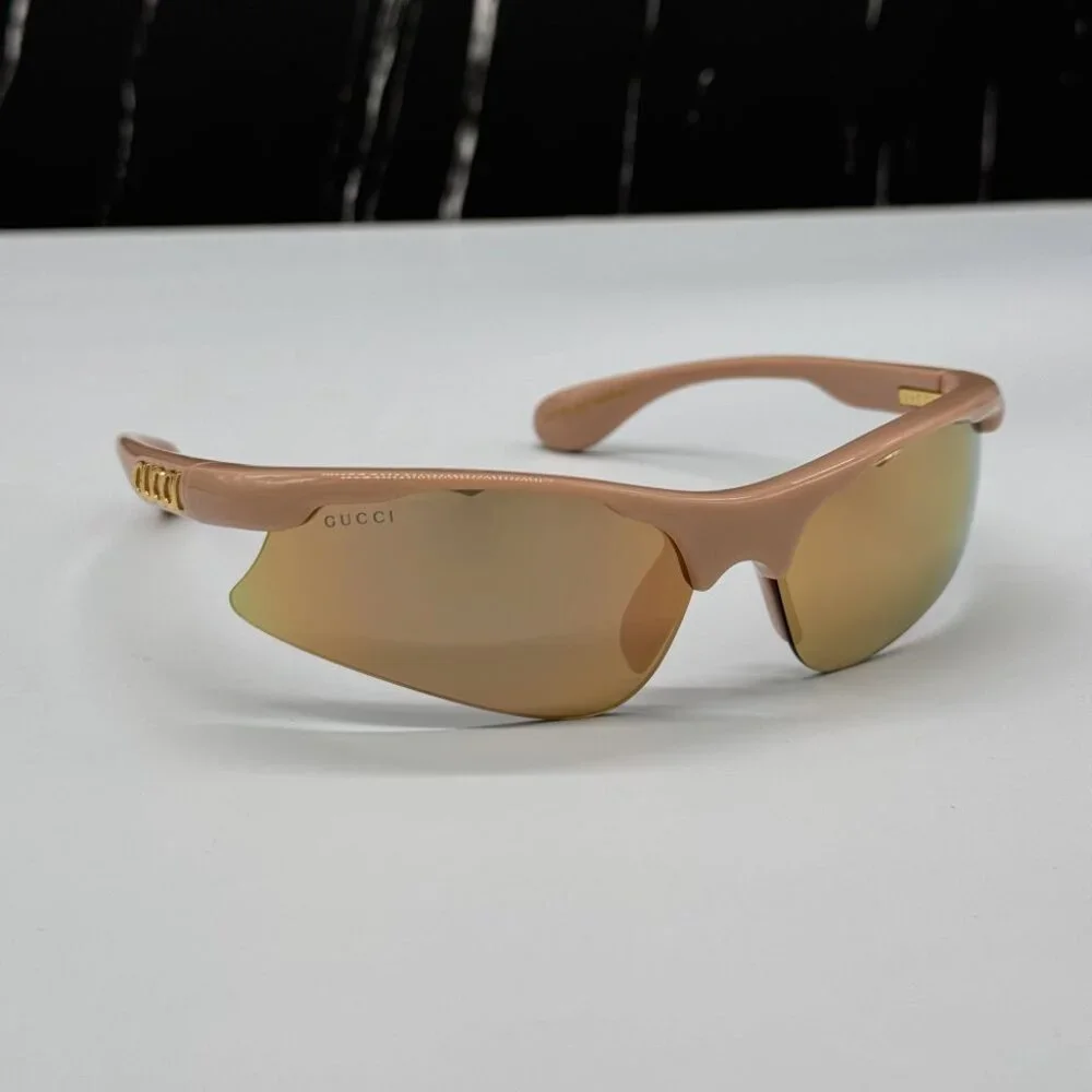 NEW GG1774S 004 GUCCI PINK MIRROR MASK UNISEX GUCCI SUNGLASSES